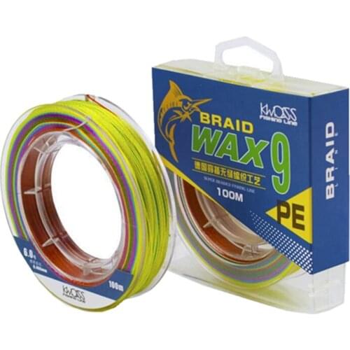 New Craft Nine Fish Line 9 Strands PE Braided 100M Carp Fishing In Salt Water Cool Multi-Color Multi-Purpose Fishing Line