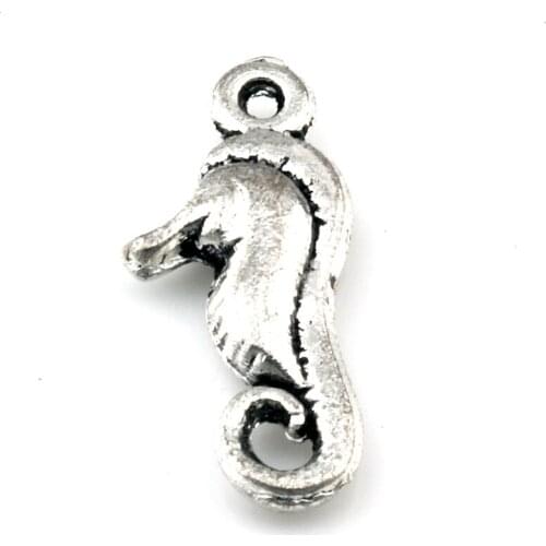 150pcs Hot sell Double-sided Hippocampus Alloy Charms Pendants Making DIY Handmade Jewelry 10x24mm A-615