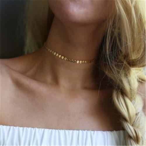 Lusion Brand Luxury Tattoo Simple Choker Necklace Woman Statement Collar Cute Chunky Necklaces Fashion Accessories Bijoux New