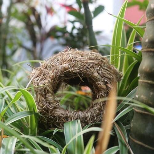 Natural Grass Bird Nest Finch Canary House Bedding Nesting Roosting Cage