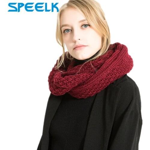 New Women Ring Scarf Spring/Winter Wool Scarves Shawls and Wraps Solid Color Thicken Warm Fur Collar Bib Wholesale