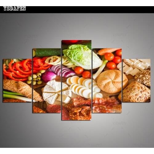 Op de muur HD print olieverf modulaire foto Scenery poster kind room decor woondecoratie 5 stks canvas art z096