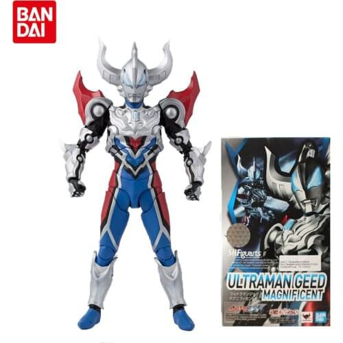 Bandai Original SHF Ultraman Geed Magnificent Anime Figures PVC Movable Joints Collections Action Figure Model Kids Toys Gifts