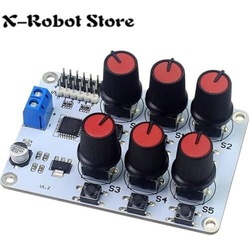 DIY 6 CH knob control board servo / servo tester control panel arm control / manipulator remote control parts toy accessories