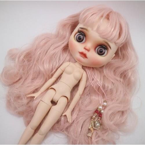 Pre-sale customization doll joint body Nude blyth doll pink hair