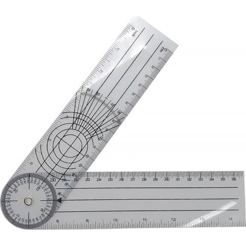 Professional Multi-Ruler Goniometer Medical Spinal Ruler 360 Degree Angle Finder Measuring Tool Spinals Goniometer Protractors