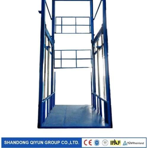 Qiyun CE ISO Approved Indoor and Outdoor Hydraulic Goods Lifts Customized Goods Lift for 500 Kg Load Capacity Platform