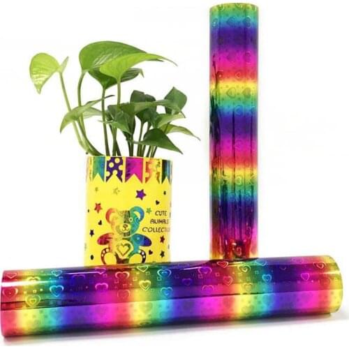 Rainbow Adhesive Craft Permanent Vinyl Cup Glass Decal Sticker Design Lettering Film Xmas Card DIY Self-adhesive Film