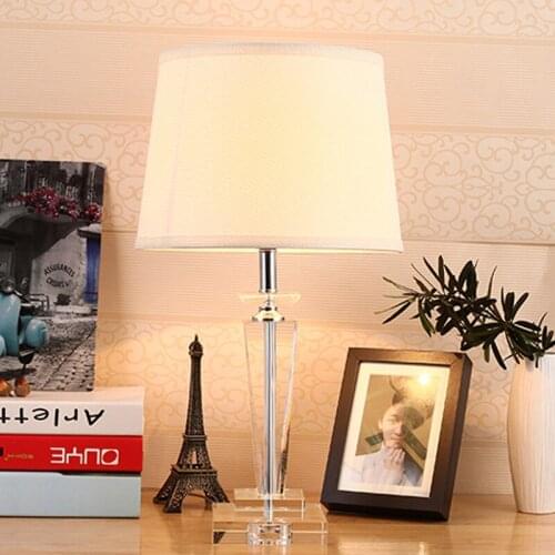 Modern Simple European-Style Crystal Lamp Bedroom Bedside Lamp Creative Wedding Table Lamp Luxury Living Room Decorative Lamp