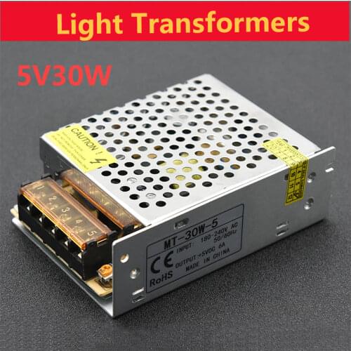 Power Supply Adapter Light Transformer DC stabilized Power Supply 5V 30W Source Adapter Strip Switch LED Driver Adapter