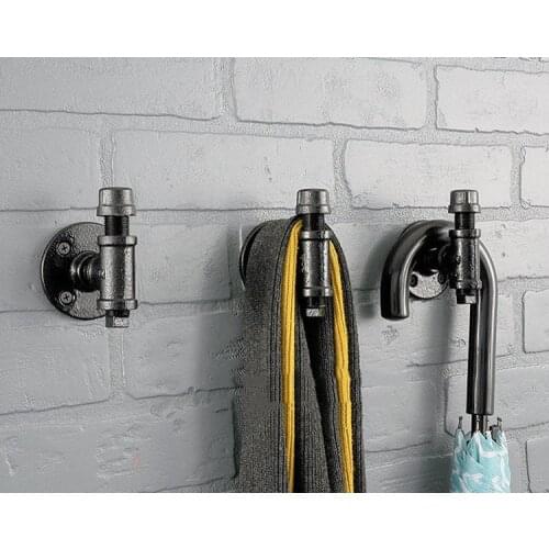 Vintage Industrial Pipe Wall Hook Interior Decor Women Bathroom Decor Steampunk Decor Wall Hook Hat Rack Holder Coat Hanger