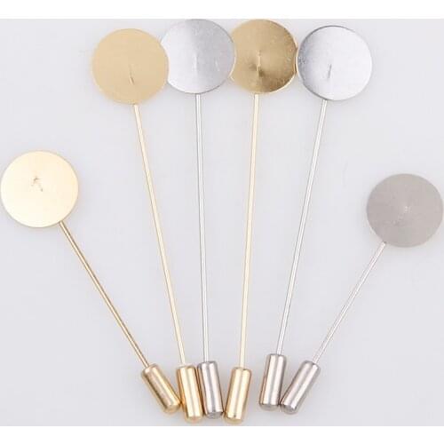 Factory Luxury Gold & Silver Plated Simulated Pearl Alloy Copper Long Brooch Pin DIY Lapel Dress Jewelry Brooches Accessories