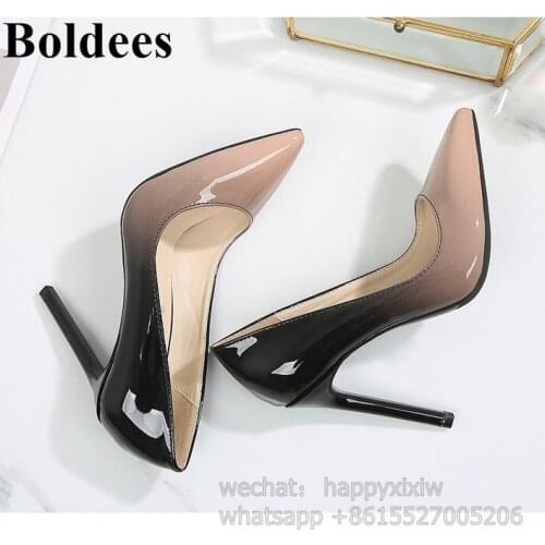 Discount Factory Price Women Pointed Toe 11cm High Heeled Slip On Dress Shoes Party Pumps High Heels