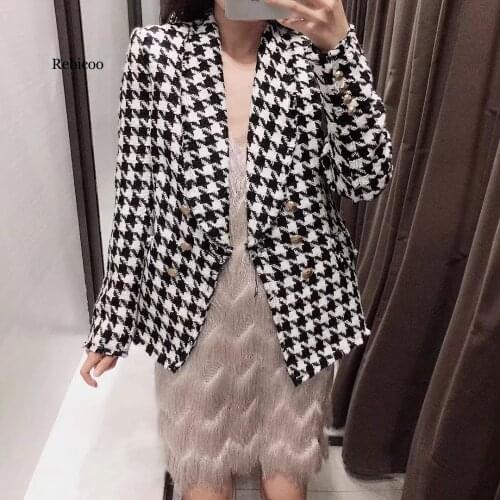 Checked Office Lady Blazer Women Mini Dress Plaid Long Sleeve Oversized Jacket 2020 Spring Autumn Casual Streetwear Dresses