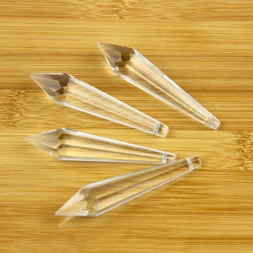 10pcs/50pcs/100pcs Shiny Bright 55mm/63mm/80mm Transparent Glass Icicle Lamp Parts Crystal Chandelier Hanging Home Decoration