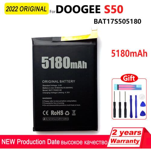 100% Genuine Batteria 5180mAh For Doogee S50 Battery Phone Replacement Battery For Doogee S50 BAT17S505180 with free tools