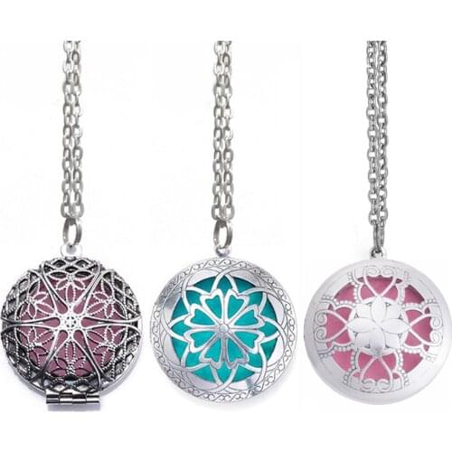 1000pcs Wholesale DHL Free Shipping Vintage Diffuser Necklace Locket Aromatherapy Pendant Necklace For DIY Essential Oil