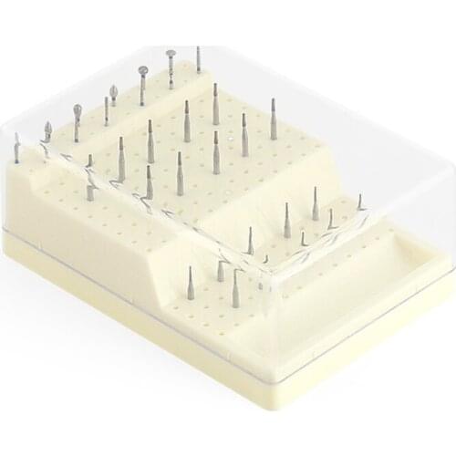 168 Holes Plastic Dental Burs Box Lab tools Bur Sterilizer Block Holder Autoclave Case Disinfection Box Dentistry Supplies