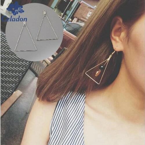 4-10pcs 40x27mm & 48x31mm Hole Earrings Pendant Drop Type Metal Earring Jewelry Findings for DIY Jewelry Making Accessories