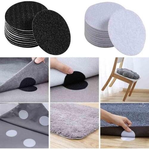 5Pcs Bed Sheet Carpet Strong Self Adhesive Fastener Anti Slip Dots Stickers