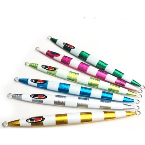 5PCS Zebra Glow Slow Jigging Metal Slow Jig Deep sea Fishing Jigging Lure Jigbait spoon baits 150g