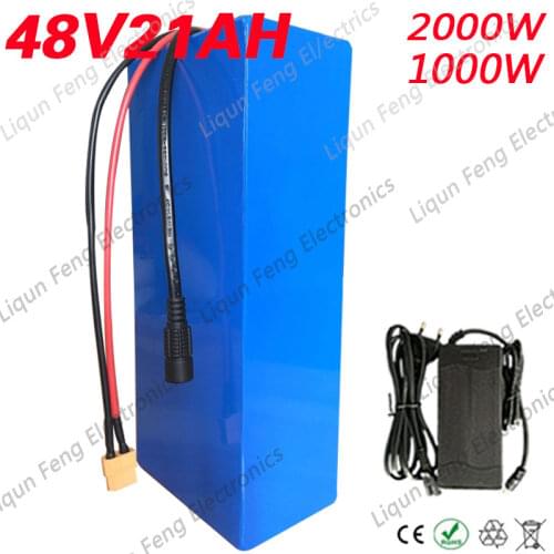 48V 1500W Battery 48V 20AH Lithium ion battery 48V 21ahScooter Battery 48v 20ah Electric Bike Battery With 54.6V 2A Charger