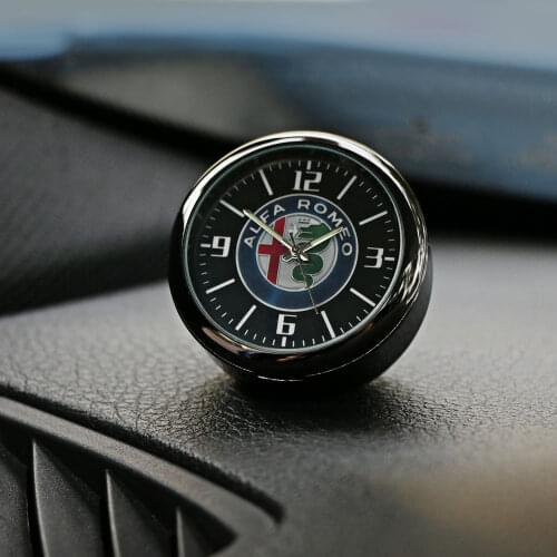 Car Outlet Dashboard Clip Clock For Alfa Romeo Giulietta MITO 159 147 156 4C Giulia Stelvio Sportiva Auto Tuning Accessories