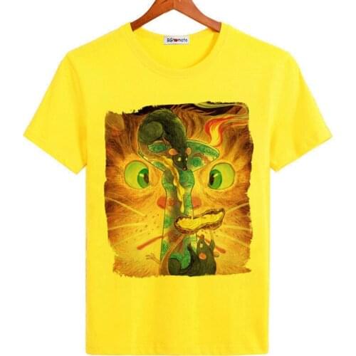 Bgtomato lovely cat print fashion cool brand new t shirts hot sale good quality modal modal shirts