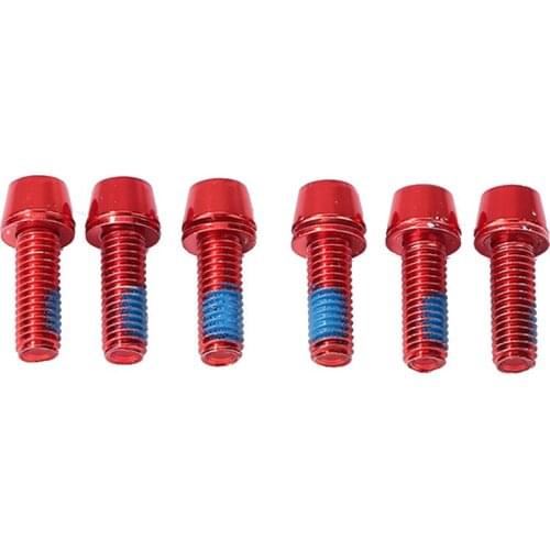 6pcs Mi Xim M6x18mm Bicycle Headset Stem Fixing Bolt Screws for Disc Brake V Brake Cycling Riding Bike Parts