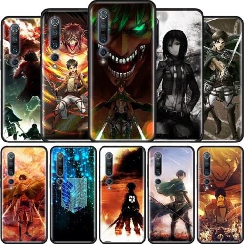 Eren Jaeger Attack On Titan Case For Xiaomi Mi Note 10 Pro 5G 9T 9 SE 8 A2 Lite CC9 A3 Poco X2 F2 F1 Tpu Fall Phone Coque
