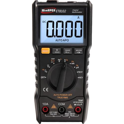 ET8101 Digital Multimeter 6000 Counts NCV Auto Range AC/DC Voltage Meter Multitester Portable Temperature Voltage/Current Tester
