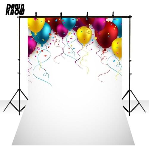 DAWNKNOW Colorful Balloon Photography Background Photocall Birthday Party Photo Shoot Backdrops For Children Photo Studio lv2559