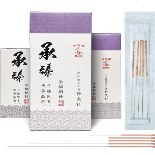 Wholesale Hwato Disposable Sterile Copper Handle Acupuncture Needle 100 Chinese ZhenJiu Therapy Face Multi Size Painless
