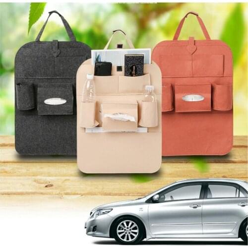 Car Rear Seat Back Storage Bag Multi Hanging Nets Pocket Trunk Bag Organizer Auto Stowing Tidying Interior Accessories Supplies