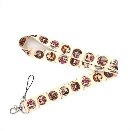 China Lovely Girl Keychian Lanyard For Keys ID Badge Holder Keyring DIY Hang Rope Webbing Ribbon Mobile Phone Accessories