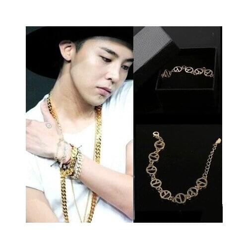 Kpop BIGBANG GD G-Dragon Metal Charm Bracelet Bangle Hand Chain Jewelry Gift