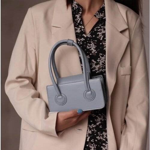 2021 Summer Autumn Trendy Minimalist Korean New Portable Mini Bag Ladies Messenger Shoulder Small Mini Square Handbag Baguette