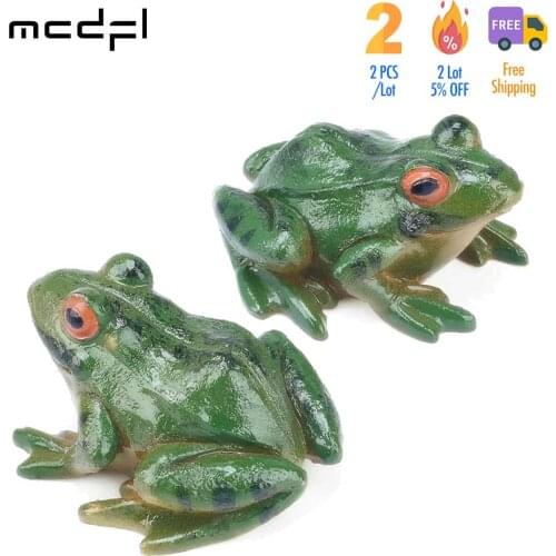 MCDFL Frog Figurines Miniatures Exterior Zen Garden Figures Home Decoration Ornaments for Living Room Table Desk Yard Decor Gift