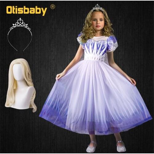 Girls Fancy Fairy Elsa Dress Up Snow Queen 2 Christmas Elsa Dress Princess Anna Carnival Costume Boutique Flutter Sleeve Dresses