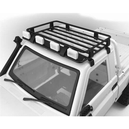 Metal RC Car Roof Luggage Rack Spotlight Kit for KILLERBODY LC70 ARB RC4WD 1/10 RC Car Upgrade Parts