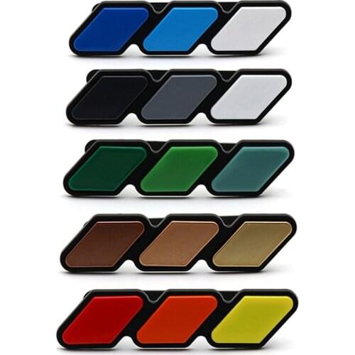 Fashion Tri-color Car Sticker Car Grille Emblem Badge Sticker Decal Car Decoration for Tacoma 4Runner Tundra Car Accessories