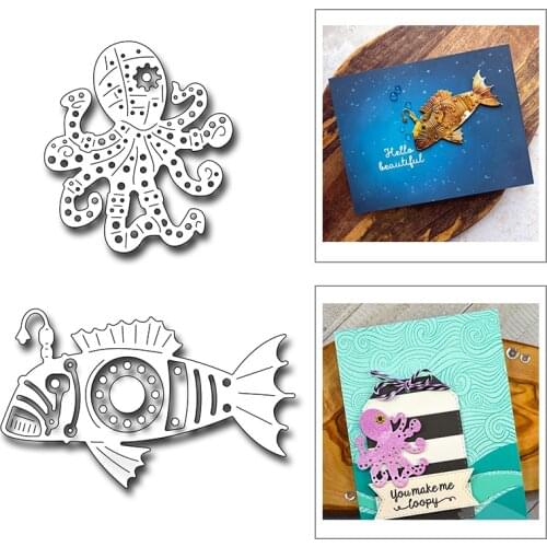 2021 New Goosefishes and Octopus Metal Cutting Dies For Mould Cut Paper Craft Making Greeting Card DIY Scrapbooking No Stamp Set