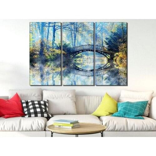 Sunny Forest Landscape Poster Natural Oil Painting Canvas Engraving Interior Art Decoration