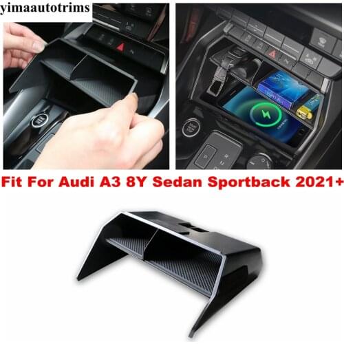 Plastic Accessories For Audi A3 8Y Sedan Sportback 2021 Interior Central Armrest Storage Box Container Holder Tray Cover Trim