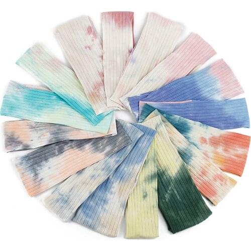 Women Tie Dye Headband Elastic Headwear striped Head bands Running Cycling Non-slip Hair Tie Female Headdress Hair Accessories