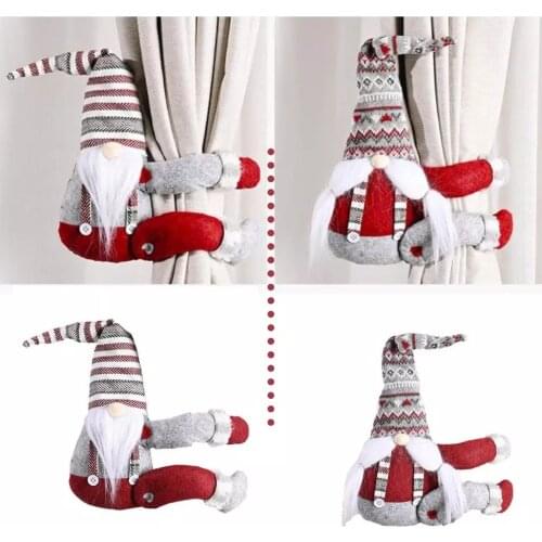 Christmas Curtain Buckle Rudolph Curtain Hook Navidad Room Decor Doll Christmas Ornaments Xmas Gifts New Year