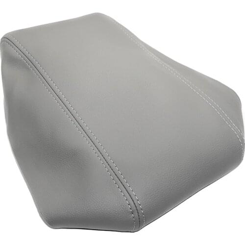 Gray Center Armrest Leather Cover For Nissan Pathfinder 2001 2002 2003 2004 Central Armrest Box Panel Skin Cover Sticker Trim