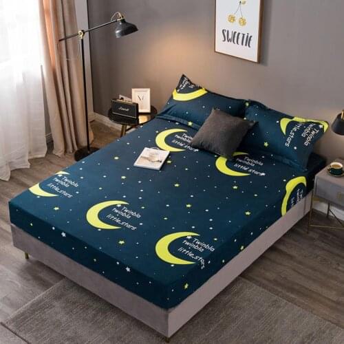 1Pc Fitted Sheet Mattress Cover Elastic Separated Mattress Protector Pad Anti-dust Bed Linens Bedspreads With Pillowcase F0022