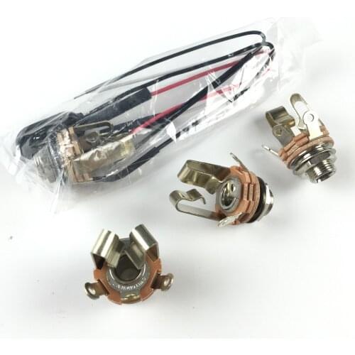 1 Piece SWITCHCRAFT 1/4" Stereo Output Jack Electric Guitar/Bass Short Open Electric Guitar Jack