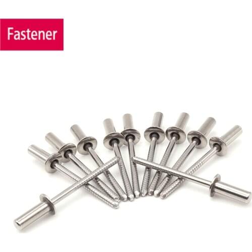 Stainless Steel 4.8x6/8/10/12/13/14/15/16/18/20/30mm Closed End Waterproof Blind Rivets Remaches High Quality 10PCS